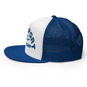 Northport Nudist Camp Embroidered Classic Trucker Cap - Royal Blue hat / cap Enjoy Michigan   