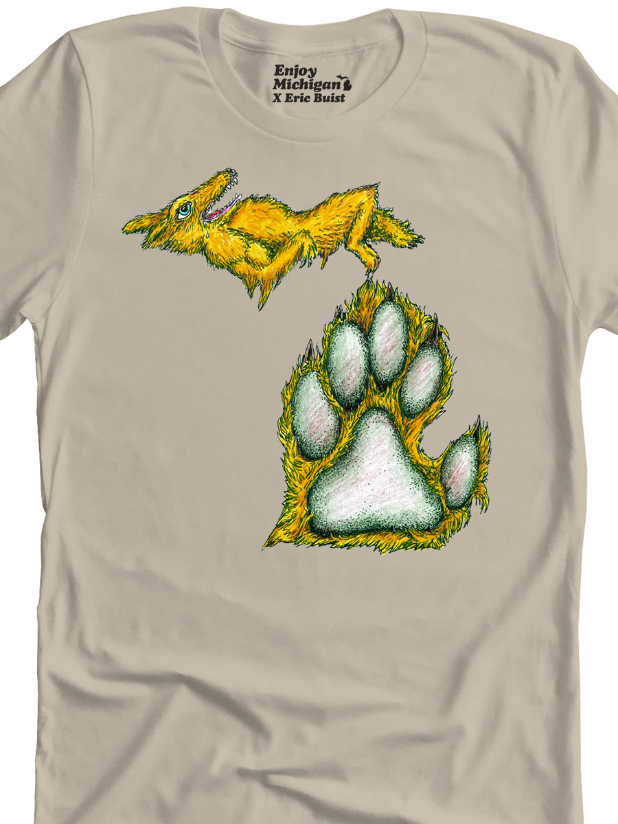 Michigan Dogman Unisex T-shirt - Sand t-shirt Enjoy Michigan   