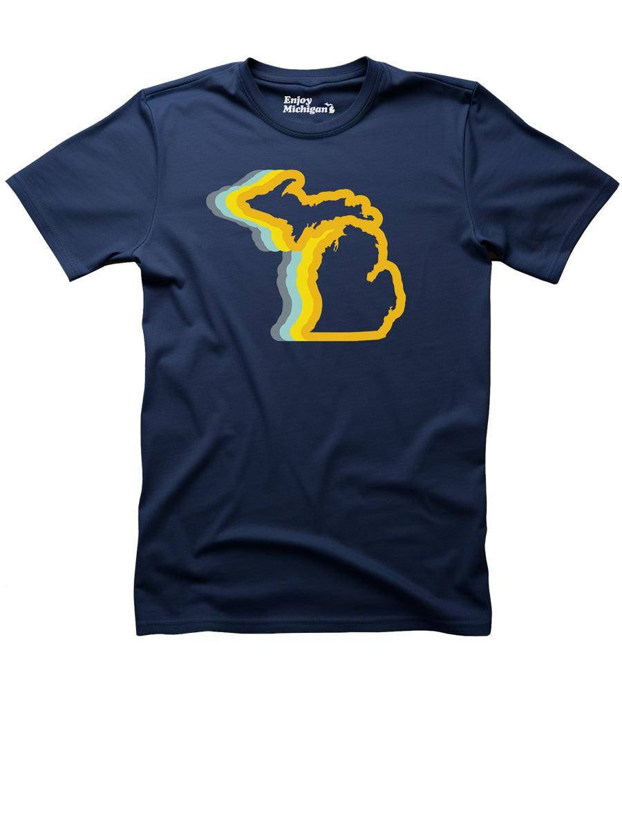 Michigan 70's Premium T-shirt - Navy  Enjoy Michigan   