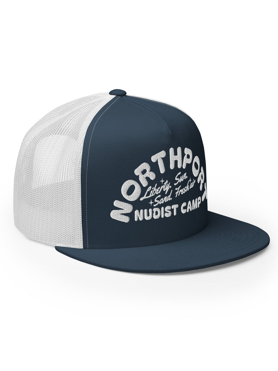Northport Nudist Camp Trucker Cap - Navy hat / cap Enjoy Michigan   