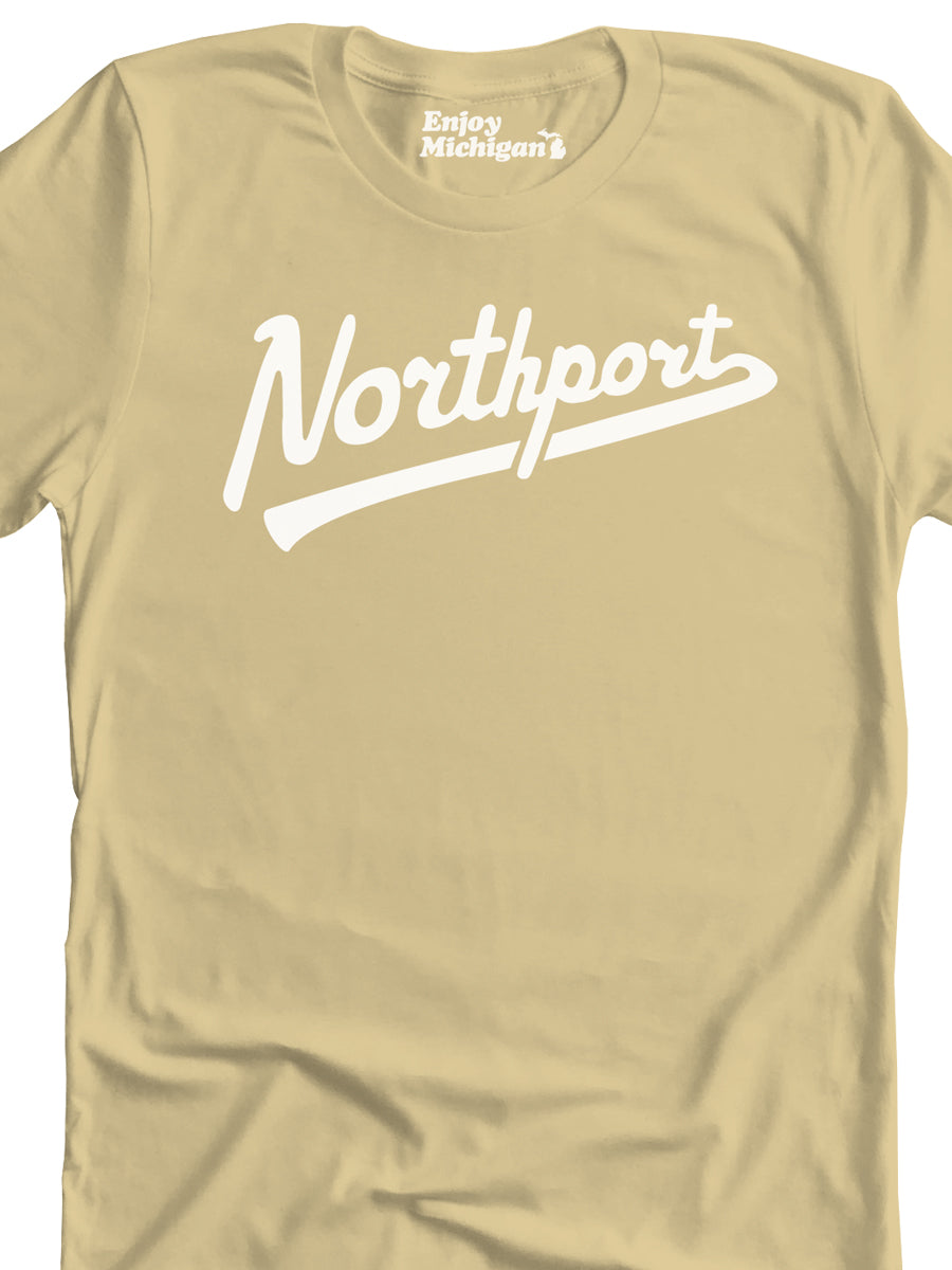 Northport Script Unisex T-shirt - Soft Cream t-shirt Enjoy Michigan   