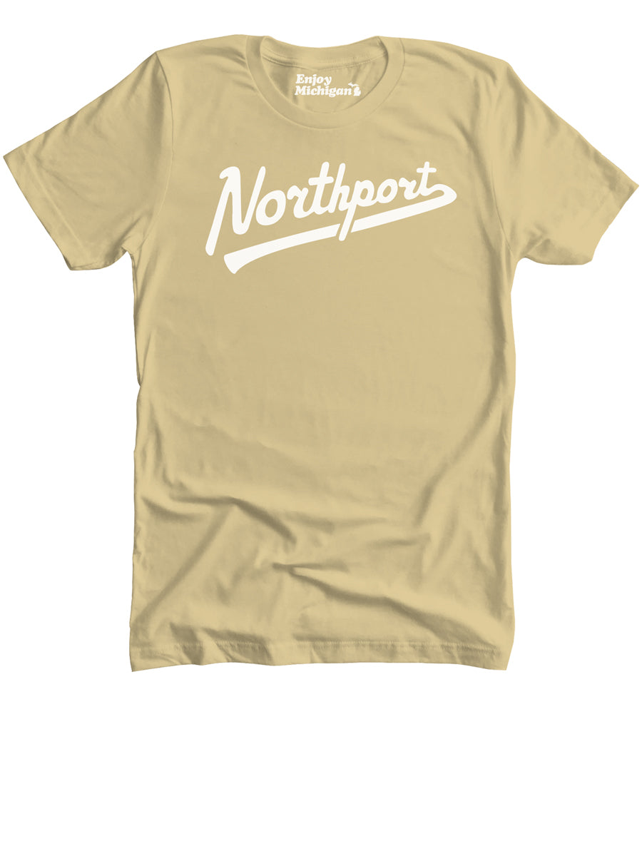 Northport Script Unisex T-shirt - Soft Cream t-shirt Enjoy Michigan   
