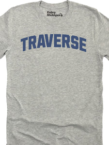 Traverse Premium T-shirt - Athletic Gray t-shirt Enjoy Michigan   