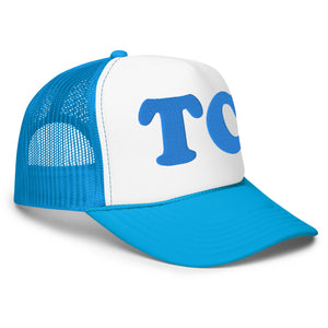 Traverse City - TC Embroidered Foam Trucker Hat - Light Blue hat / cap Enjoy Michigan   