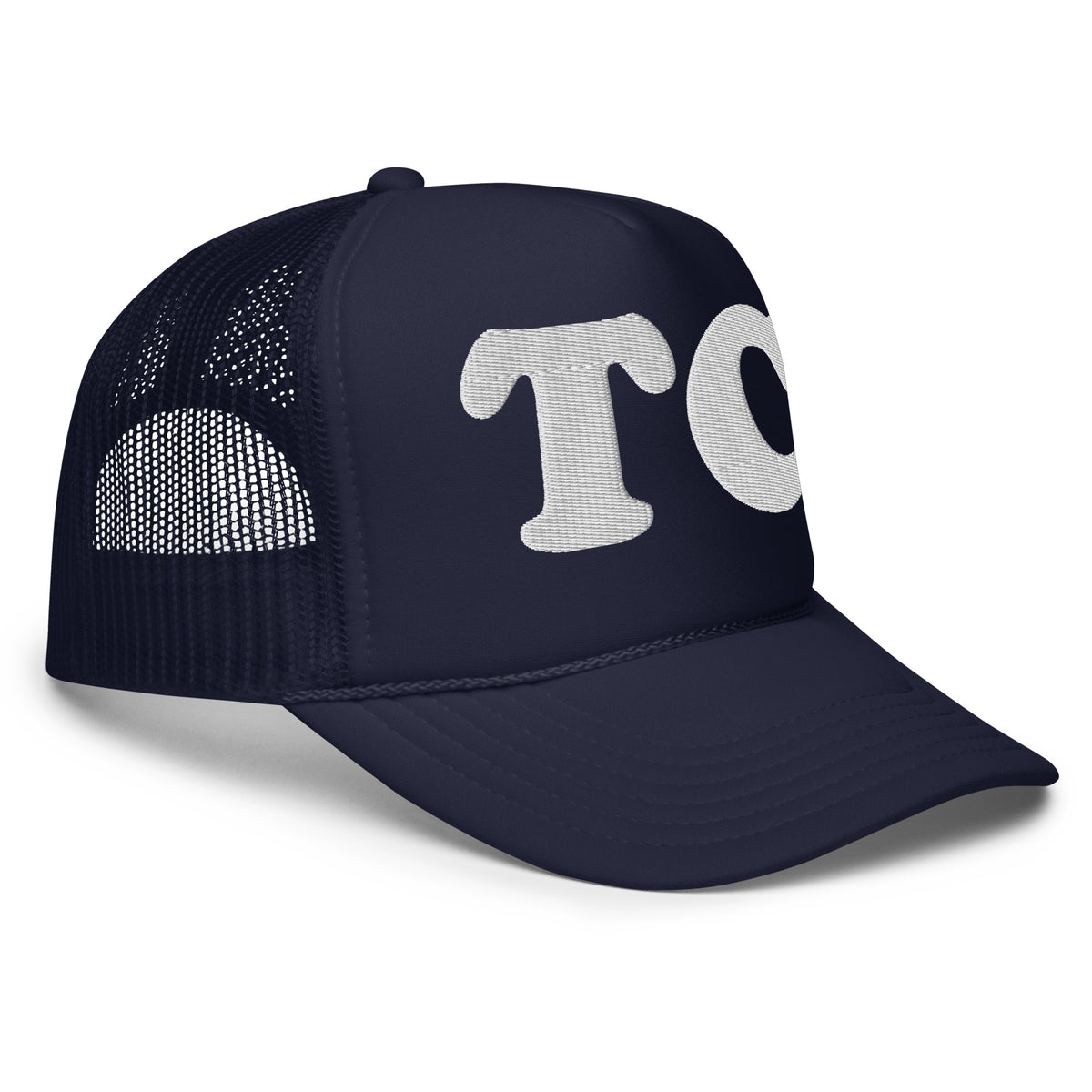 Traverse City - TC Embroidered Foam Trucker Hat - Navy hat / cap Enjoy Michigan   