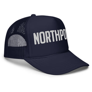 Northport Embroidered Foam Trucker Hat - Navy hat / cap Enjoy Michigan   