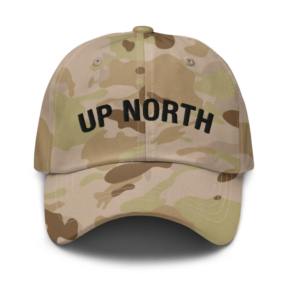 Up North Multicam Dad Hat  Enjoy Michigan Multicam Arid  