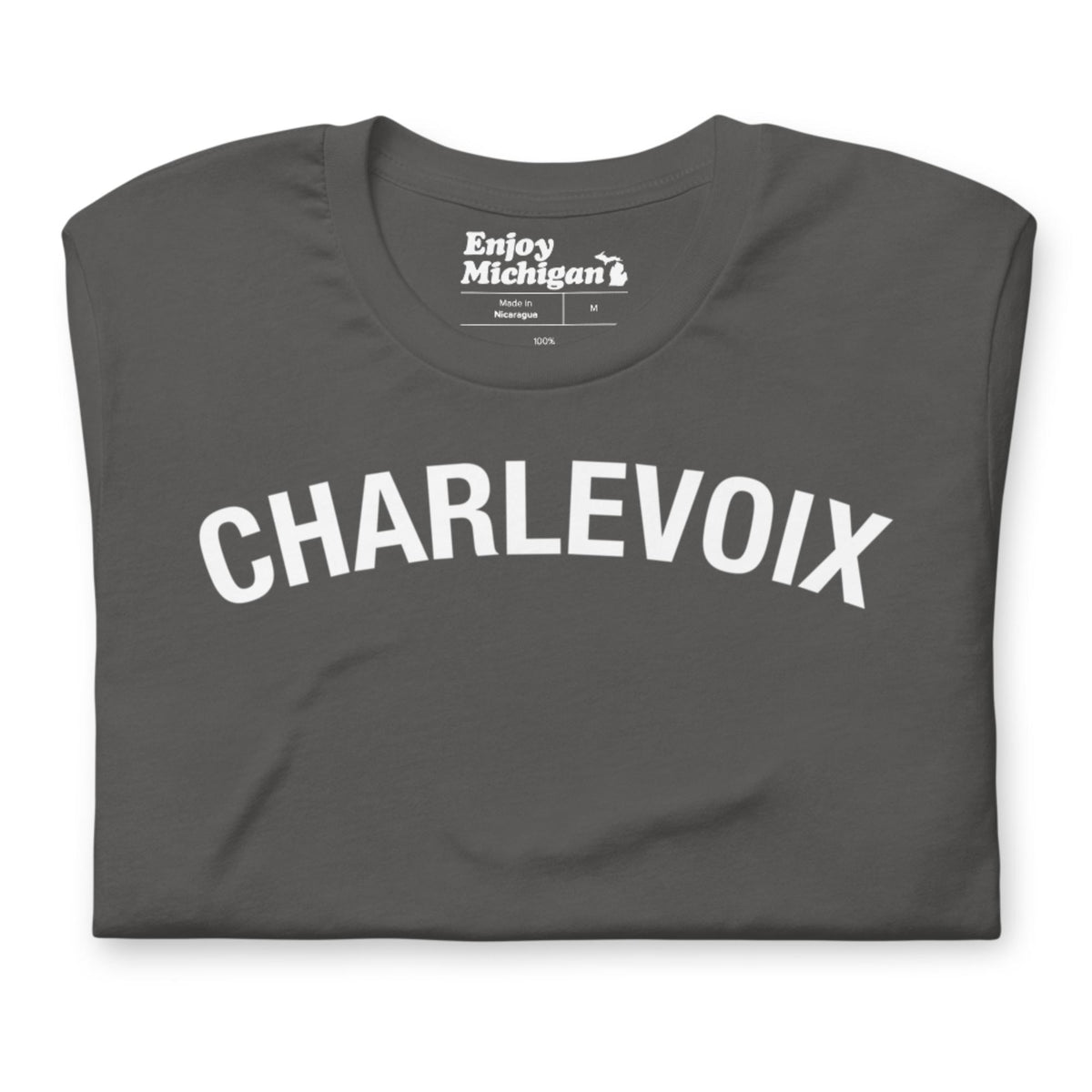 Charlevoix Unisex T-shirt  Enjoy Michigan Asphalt S 